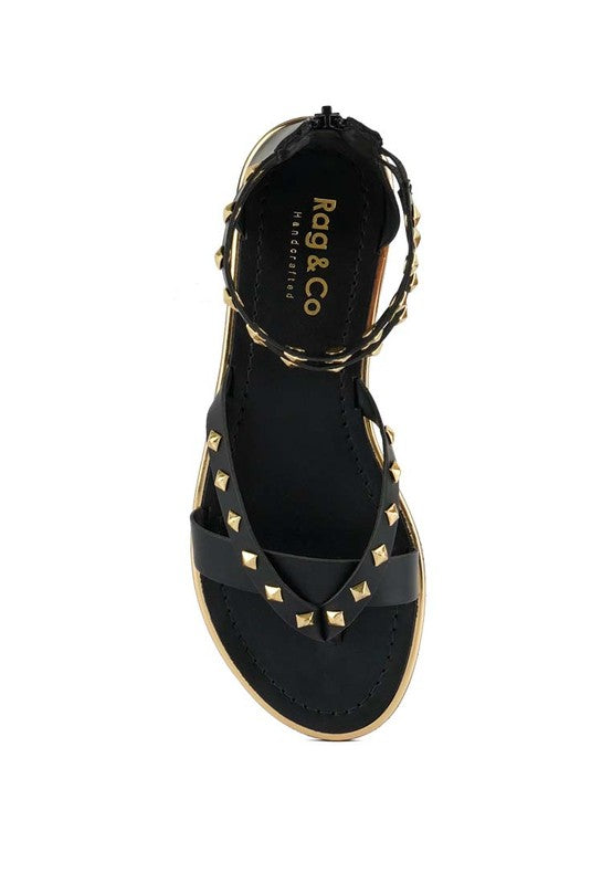 Emmeth Embellished Flat Sandals - Studs