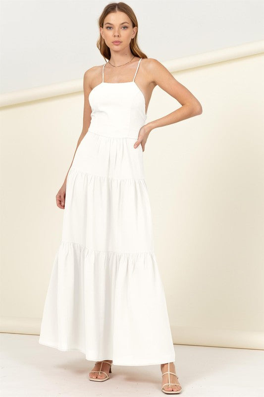 Said Yes Tiered Maxi Dress - Luxxfashions