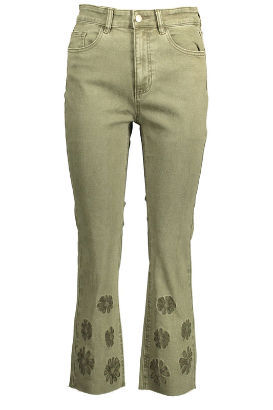 Desigual Green Cotton Jeans & Pant